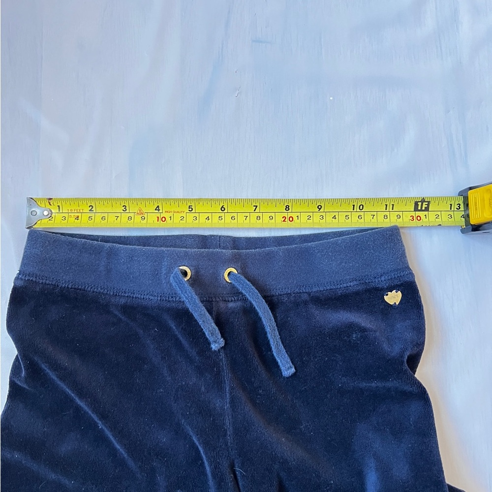 Juicy Couture navy blue velour joggers black label golden heart logo kid's 8 - Picture 10 of 10